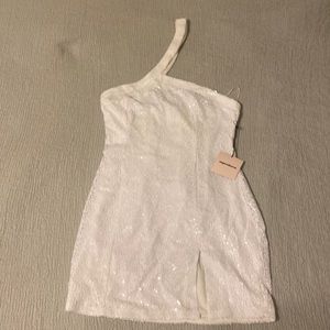Superdown, white sequin dress, size M